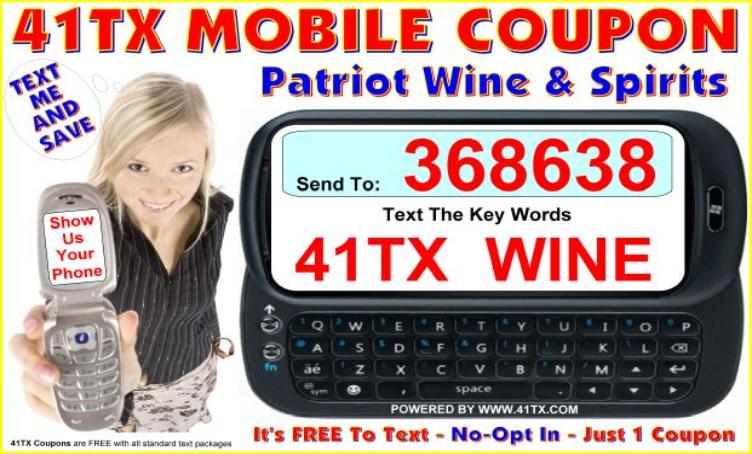 Patriiot Wine & Spirits - 41TX Mobile Coupon